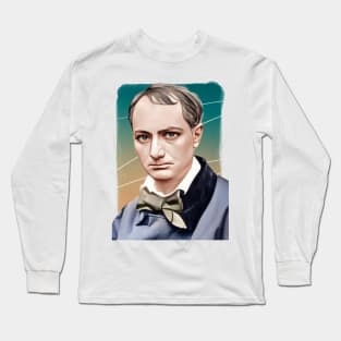 French Poet Charles Baudelaire illustration Long Sleeve T-Shirt